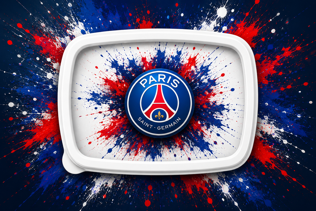 Boîte à gouter personnalisable avec le prénom , coupe de football, équipe de France, PSG