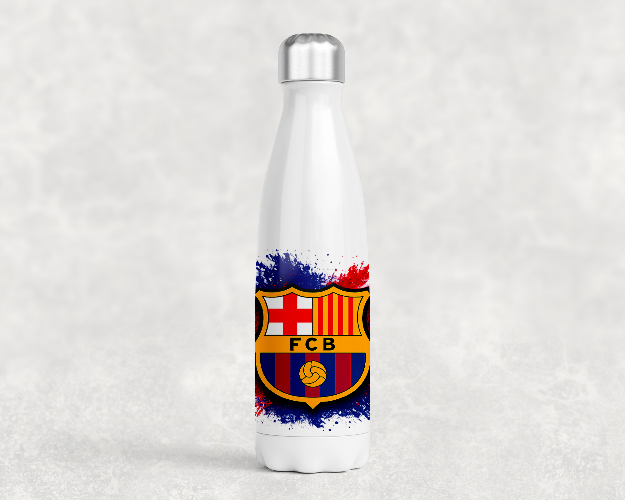 Gourde, bouteille isothermique, personnalisable en acier inoxydable, coupe de football, équipe Barça