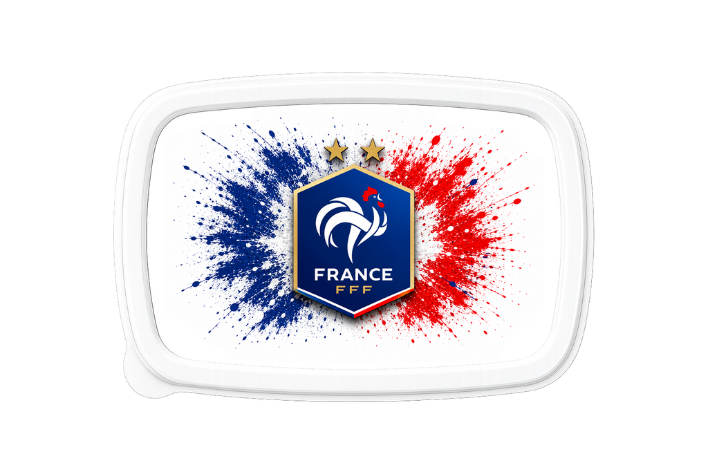 Gobelet Enfant Football Bleu Blanc Rouge – Tasse Réutilisable Style Équipe de France, Cadeau pour Jeunes Fans de Foot