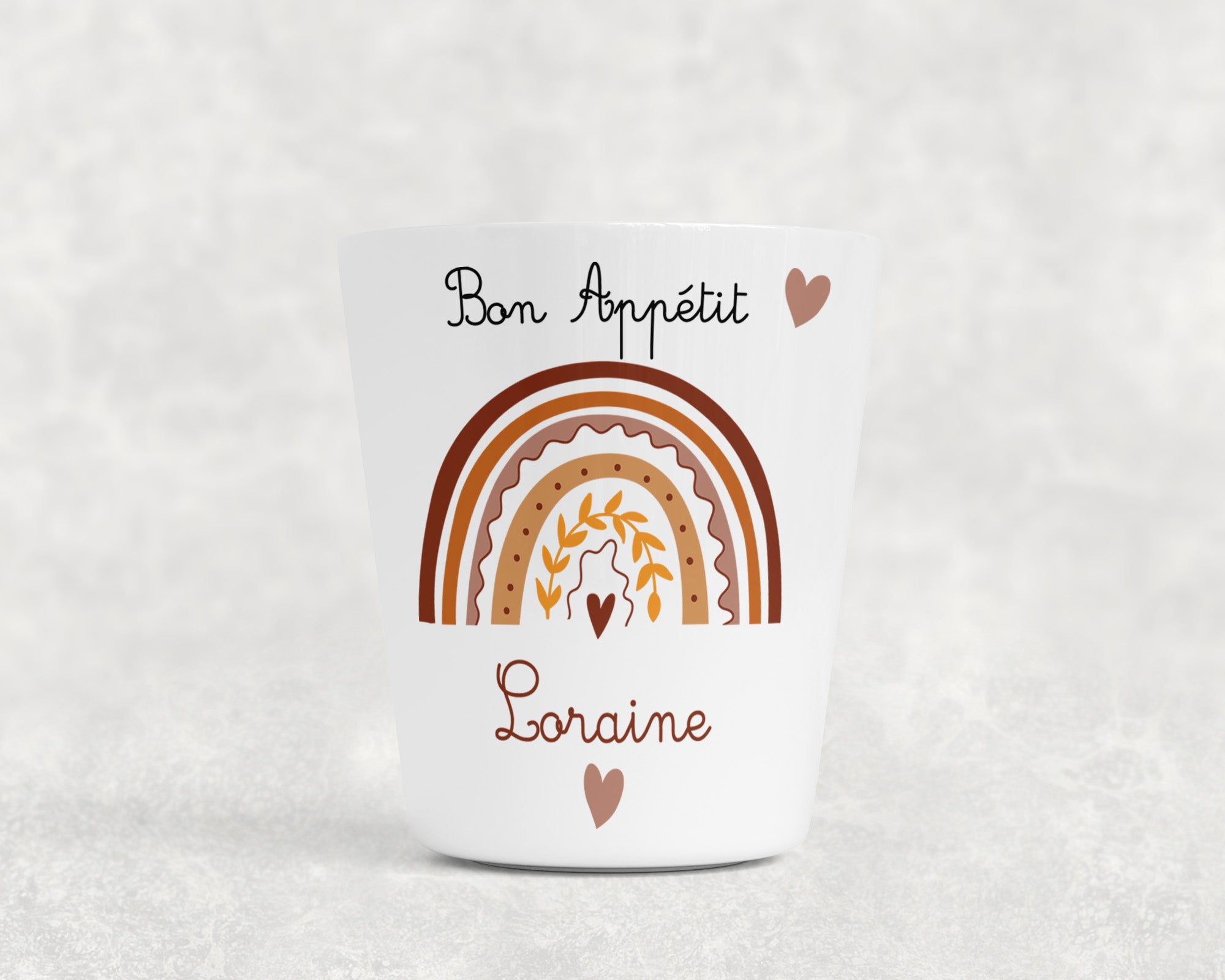 Gobelet enfant personnalisable, incassable. Arc en Ciel