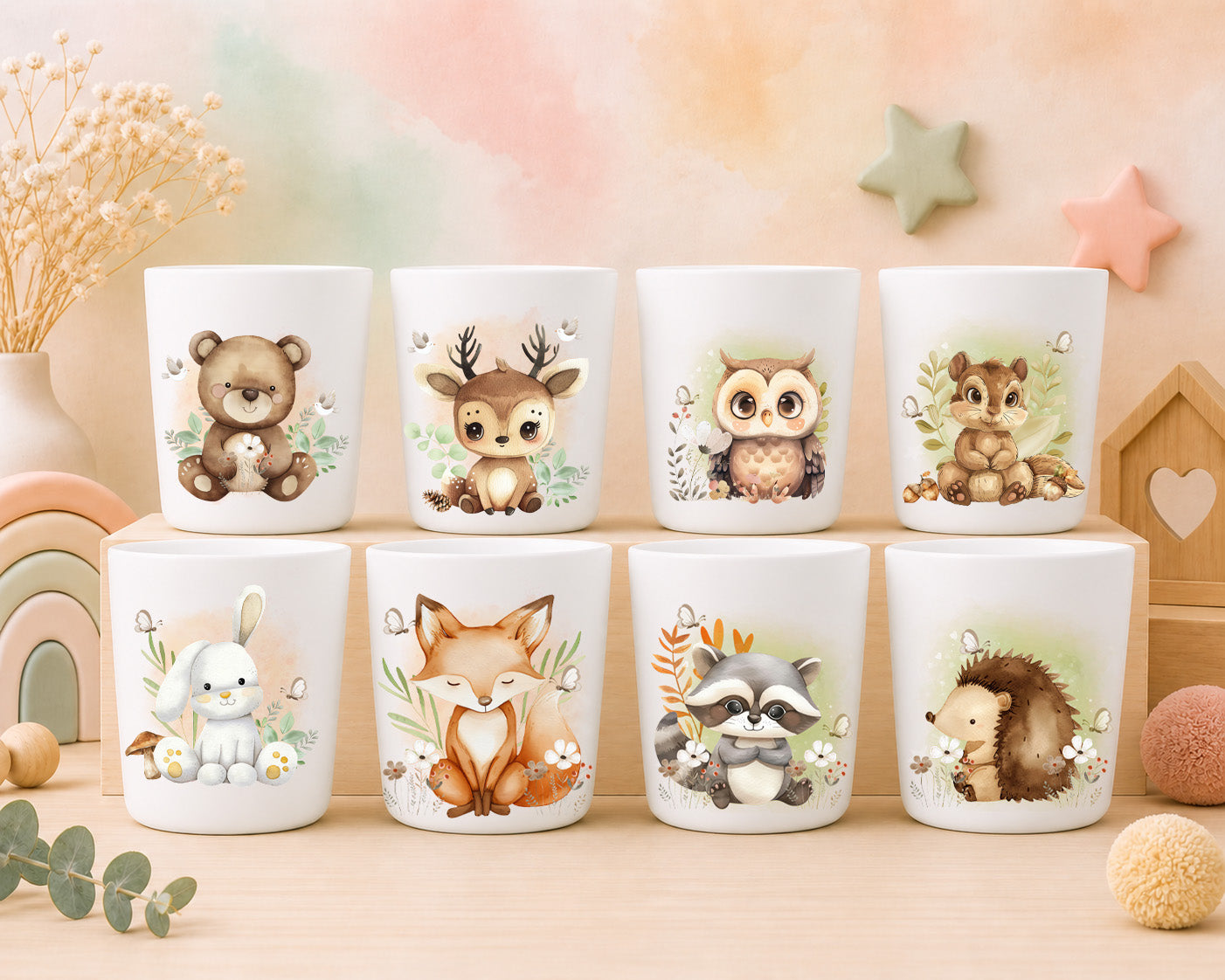 gobelet enfant, gobelet personnalise, gobelet bebe, gobelet prenom, gobelet pastel, gobelet animaux, gobelet ourson, gobelet foret, univers enfant, cadeau naissance, vaisselle enfant, gobelet boho, gobelet mignon, gobelet illustration, gobelet nursery