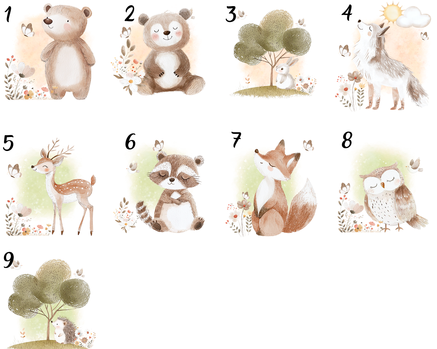 Gobelets bebe personnalises design animaux mignons