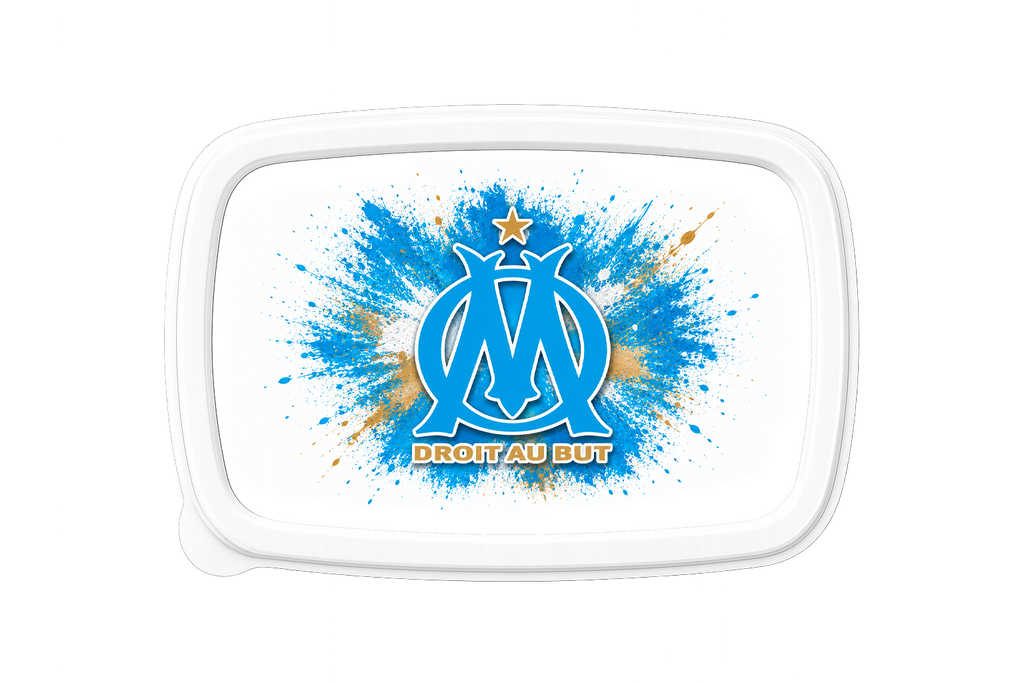 Gobelet Enfant Football Bleu & Or – Tasse Réutilisable Inspirée de Marseille, Cadeau pour Jeunes Passionnés de Foot