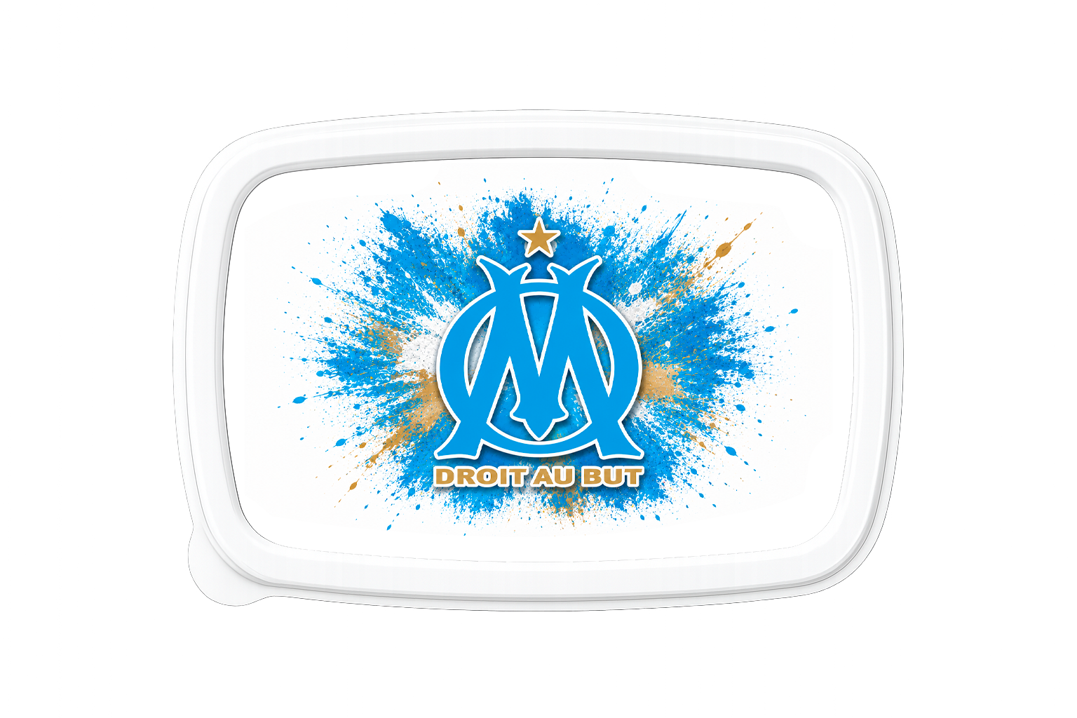 Gobelet Enfant Football Bleu & Or – Tasse Réutilisable Inspirée de Marseille, Cadeau pour Jeunes Passionnés de Foot
