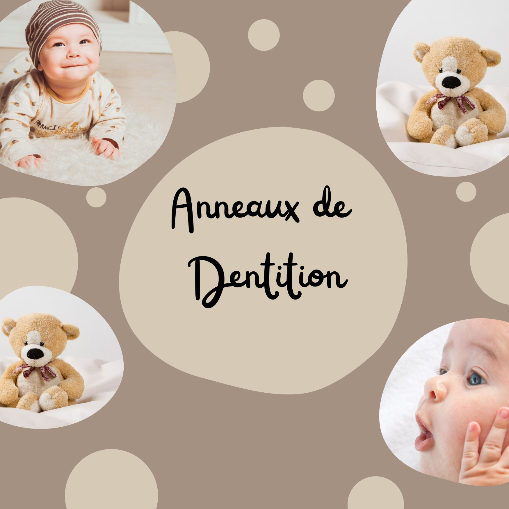 Personnalisation d'anneaux de dentition pour soulager les gencives de bebe. Cadeau de naissance