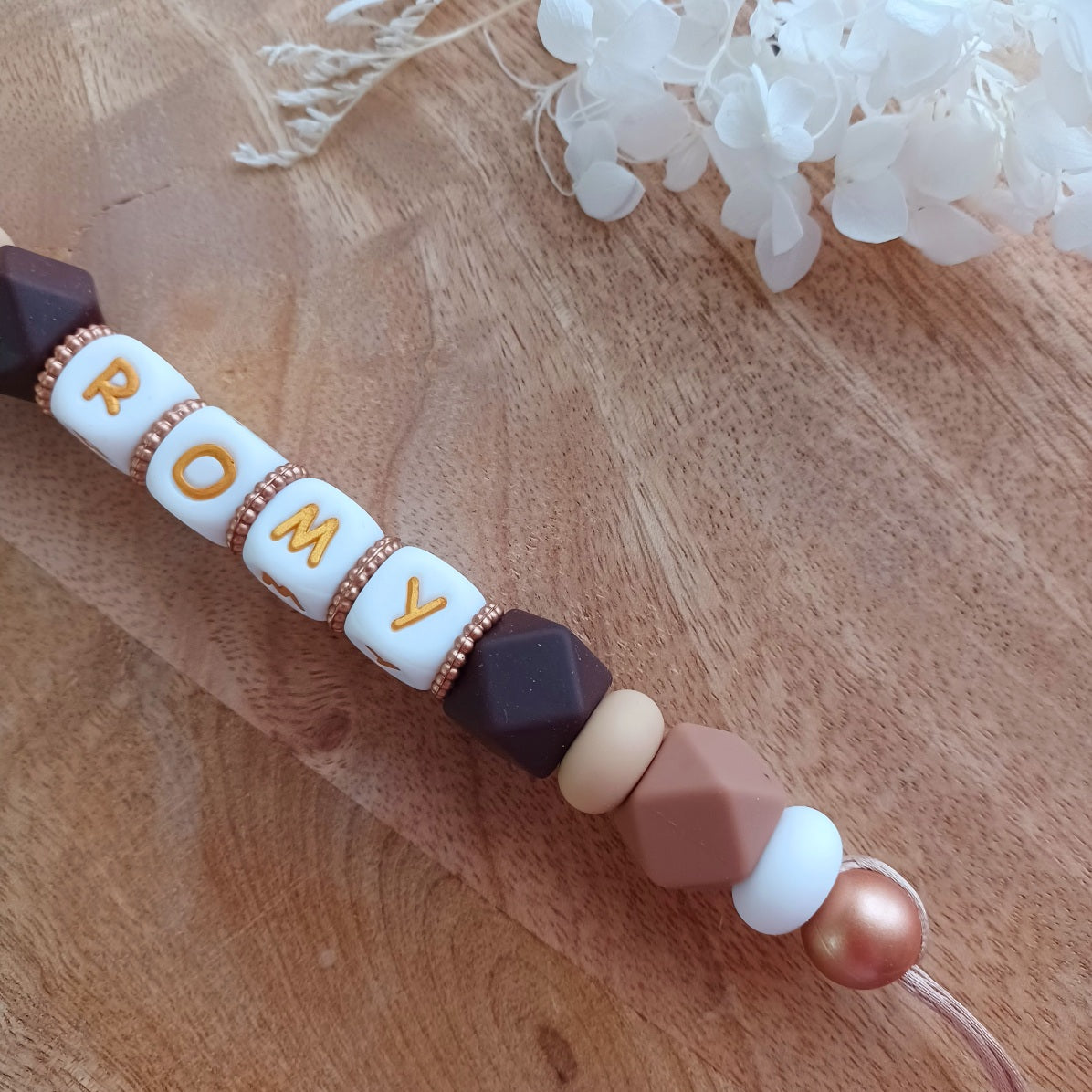 attache tetine personnalisable en silicone alimentaire, superbe cadeau naissance