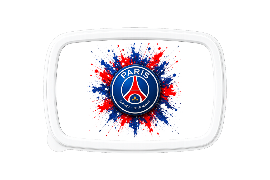 Boîte à gouter personnalisable avec le prénom , coupe de football, équipe de France, PSG