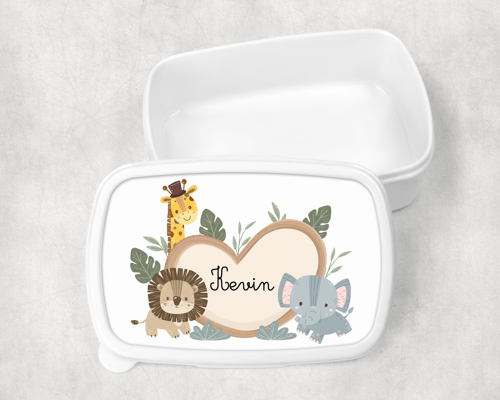 boite à goûter personnalisable avec prénom, incassable, pour les enfants 