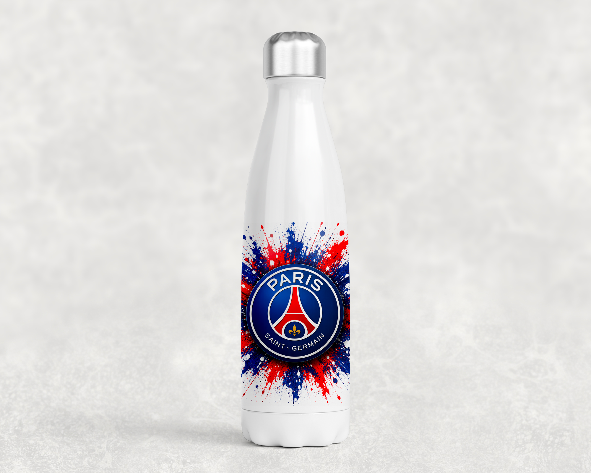 Gourde, bouteille isothermique, personnalisable en acier inoxydable, coupe de football, équipe de France PSG
