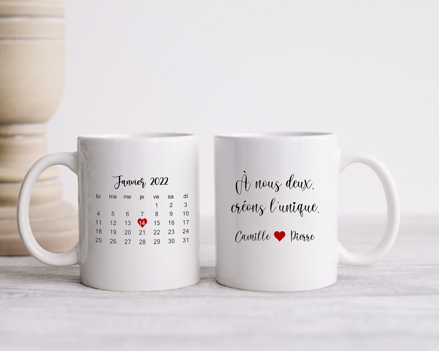 Mug Céramique personnalisable, idée cadeau, boisson chaudes. Calendrier