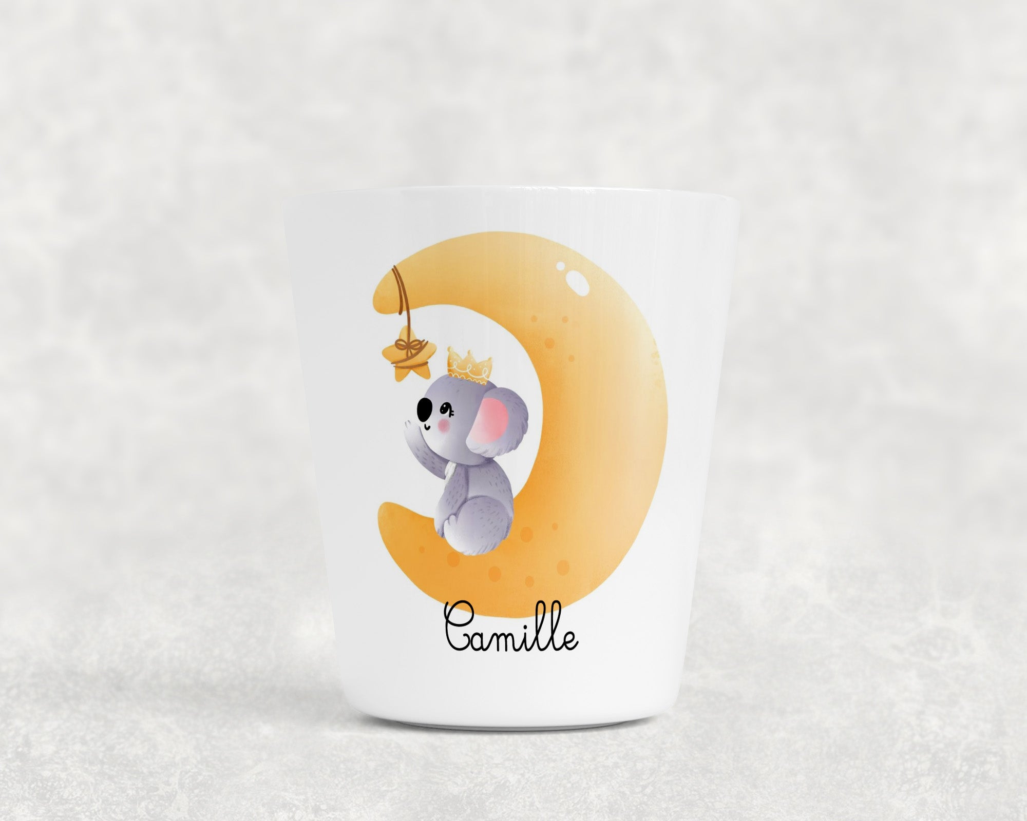 Gobelet enfant personnalisable, incassable. Lune, Koala