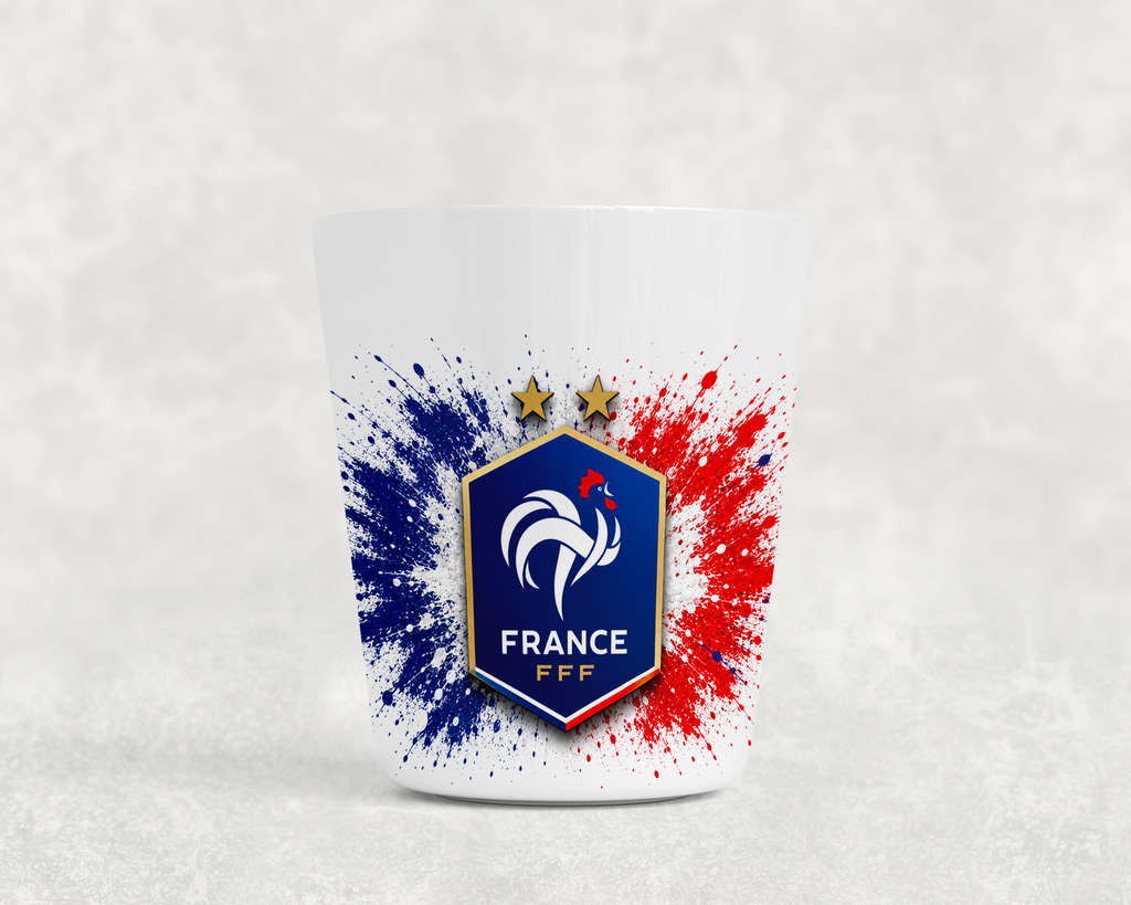 Gobelet Enfant Football Bleu Blanc Rouge – Tasse Réutilisable Style Équipe de France, Cadeau pour Jeunes Fans de Foot