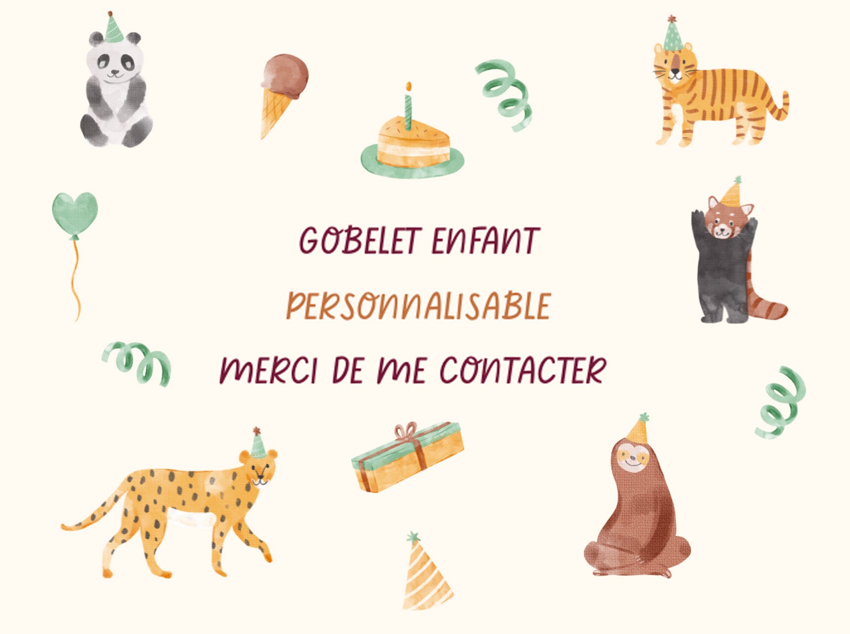 Gobelet enfant personnalisable, incassable.