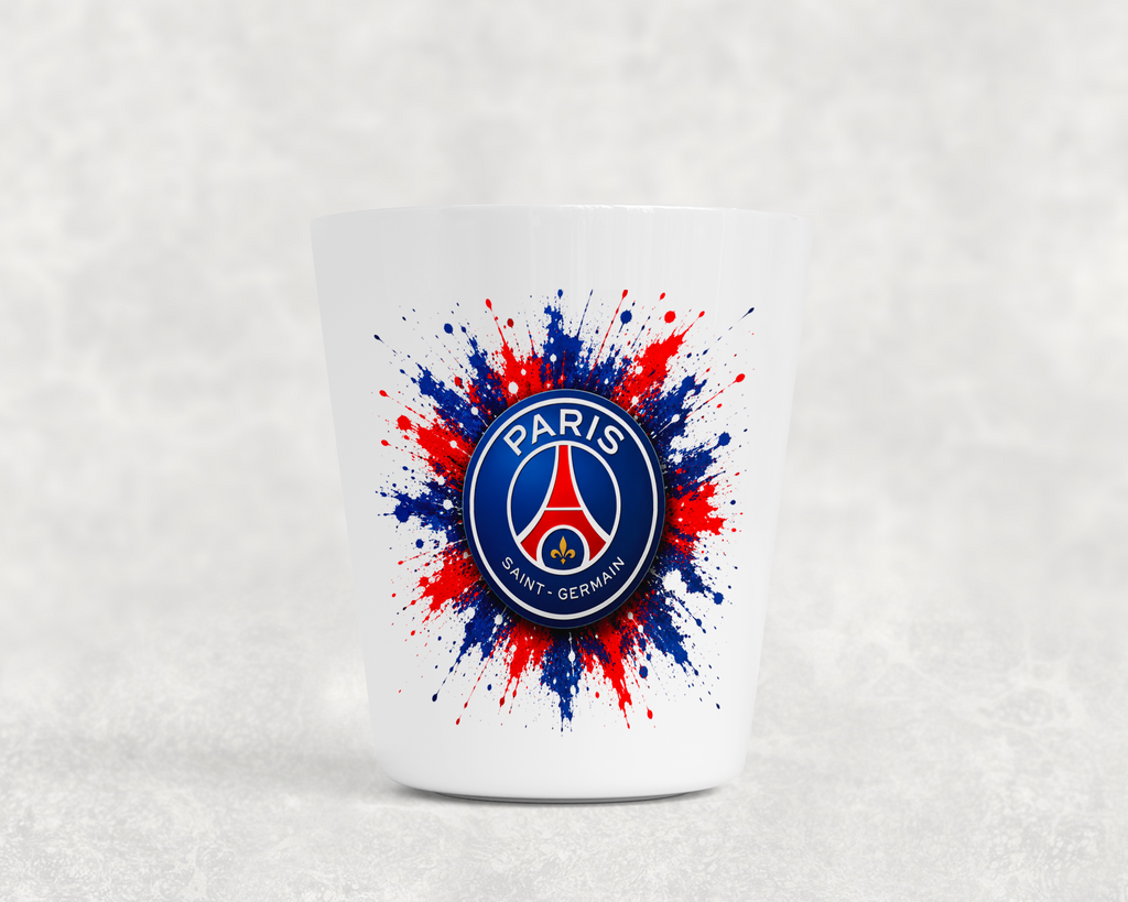 Gobelet Enfant Football Rouge & Bleu – Tasse Réutilisable Inspirée de PSG, Cadeau pour Jeunes Fans de Foot