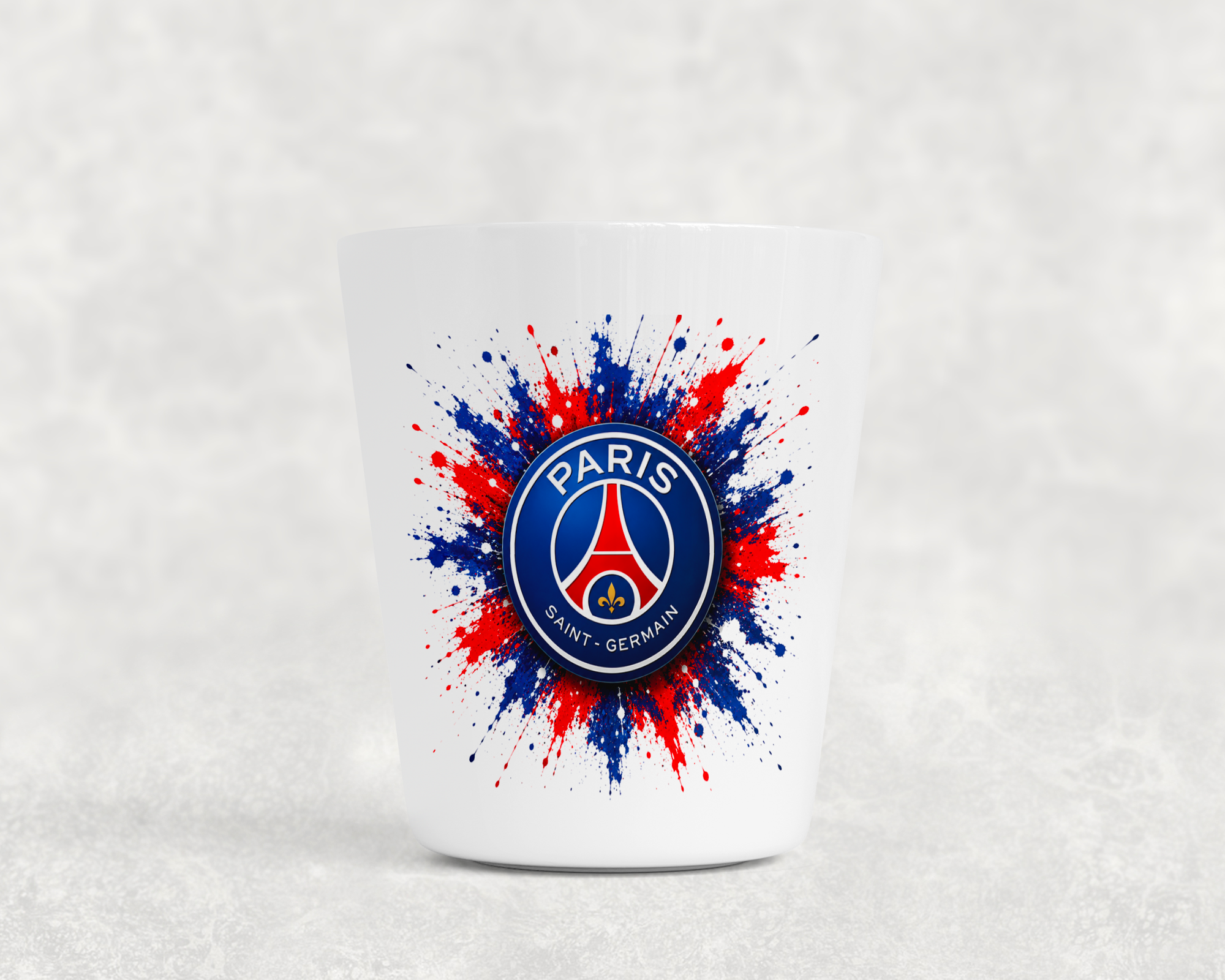 Gobelet Enfant Football Rouge & Bleu – Tasse Réutilisable Inspirée de PSG, Cadeau pour Jeunes Fans de Foot