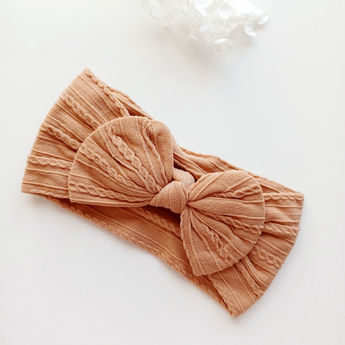 Bandeau élastique, Nœud pour bébé & enfants. Tons marrons, beige, créme