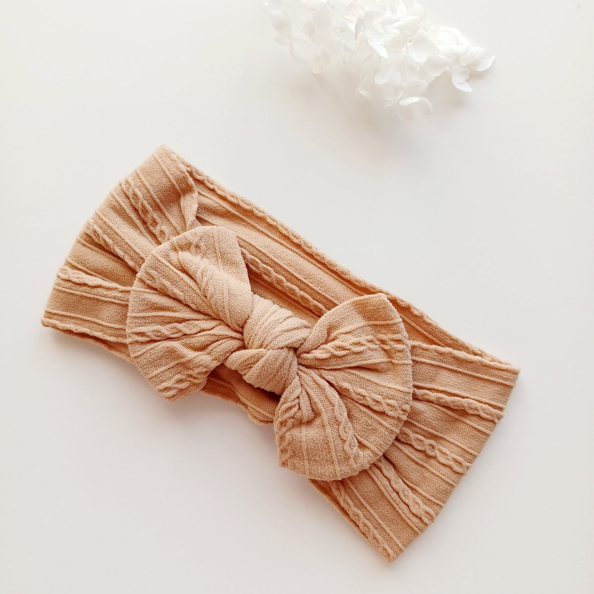 Bandeau élastique, Nœud pour bébé & enfants. Tons marrons, beige, créme