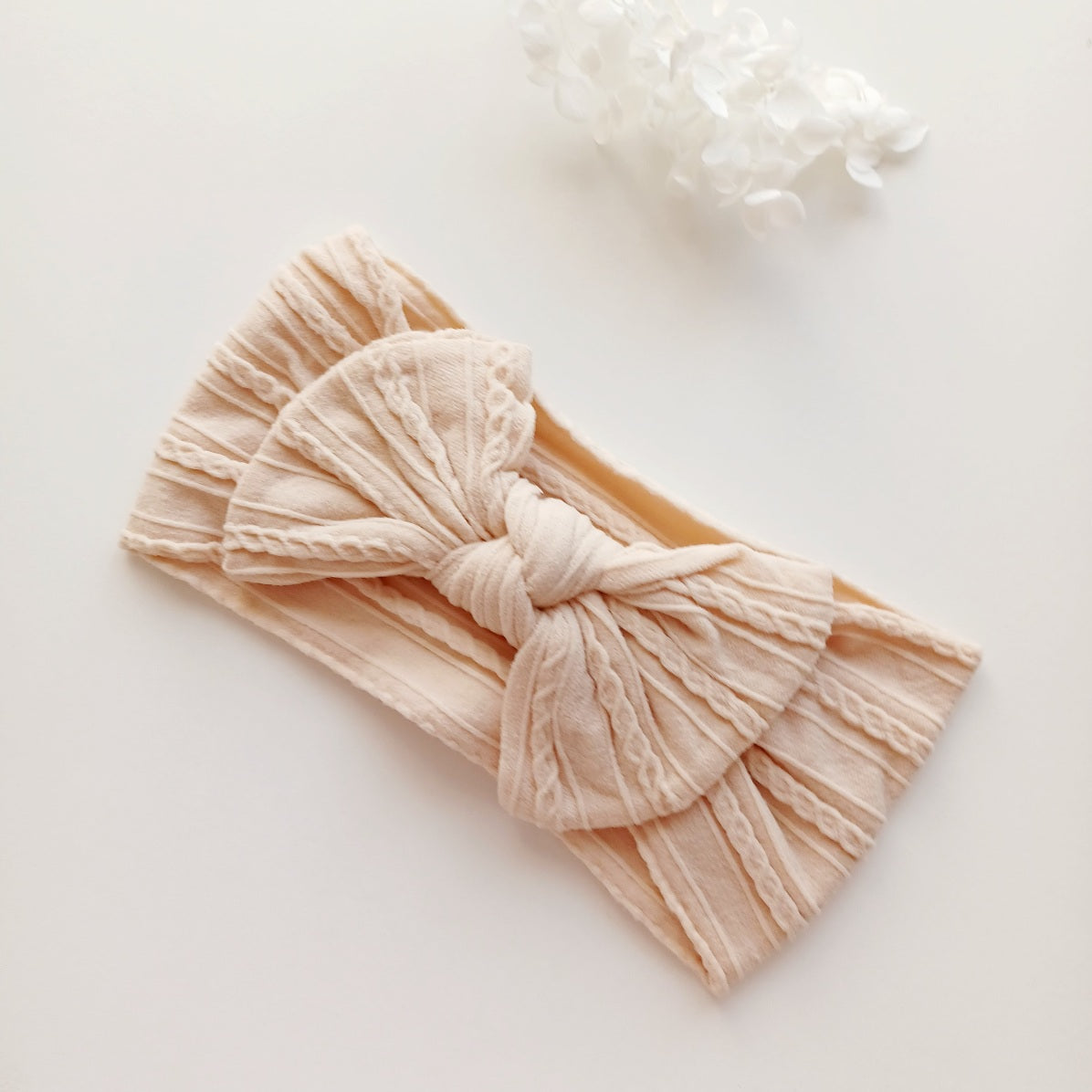 Bandeau élastique, Nœud pour bébé & enfants. Tons marrons, beige, créme